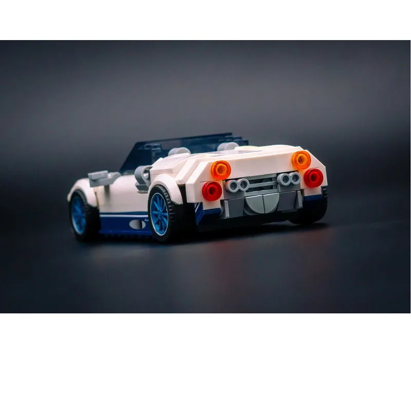 MOC-205806 novo estilo urbano branco esportes supercar blocos de construção modelo, 314 peças, presente de brinquedo de aniversário criativo para meninos e crianças