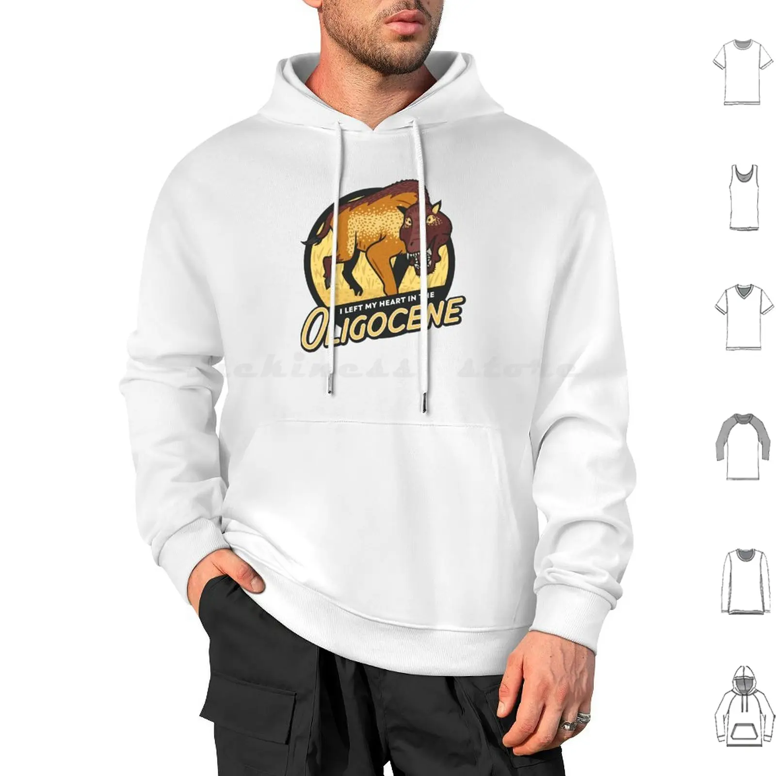 I Left My Heart In The Oligocene Sticker Hoodie Cotton Long Sleeve I Left My Heart In The Oligocene
