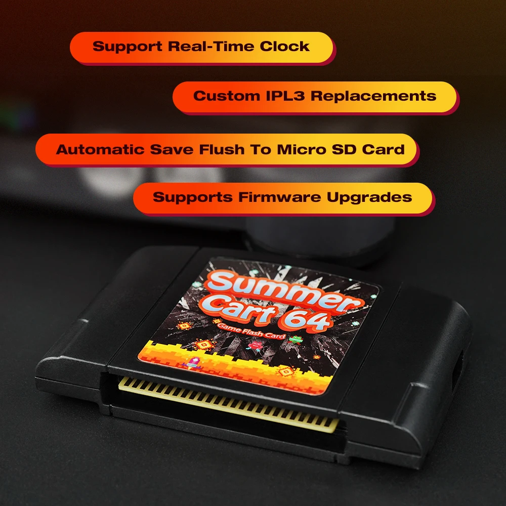 Retro SummerCart64 Game Card 700+ in 1 Game Cartridge for Nintendo 64 N64 Video Game Console Region Free With 8GB card
