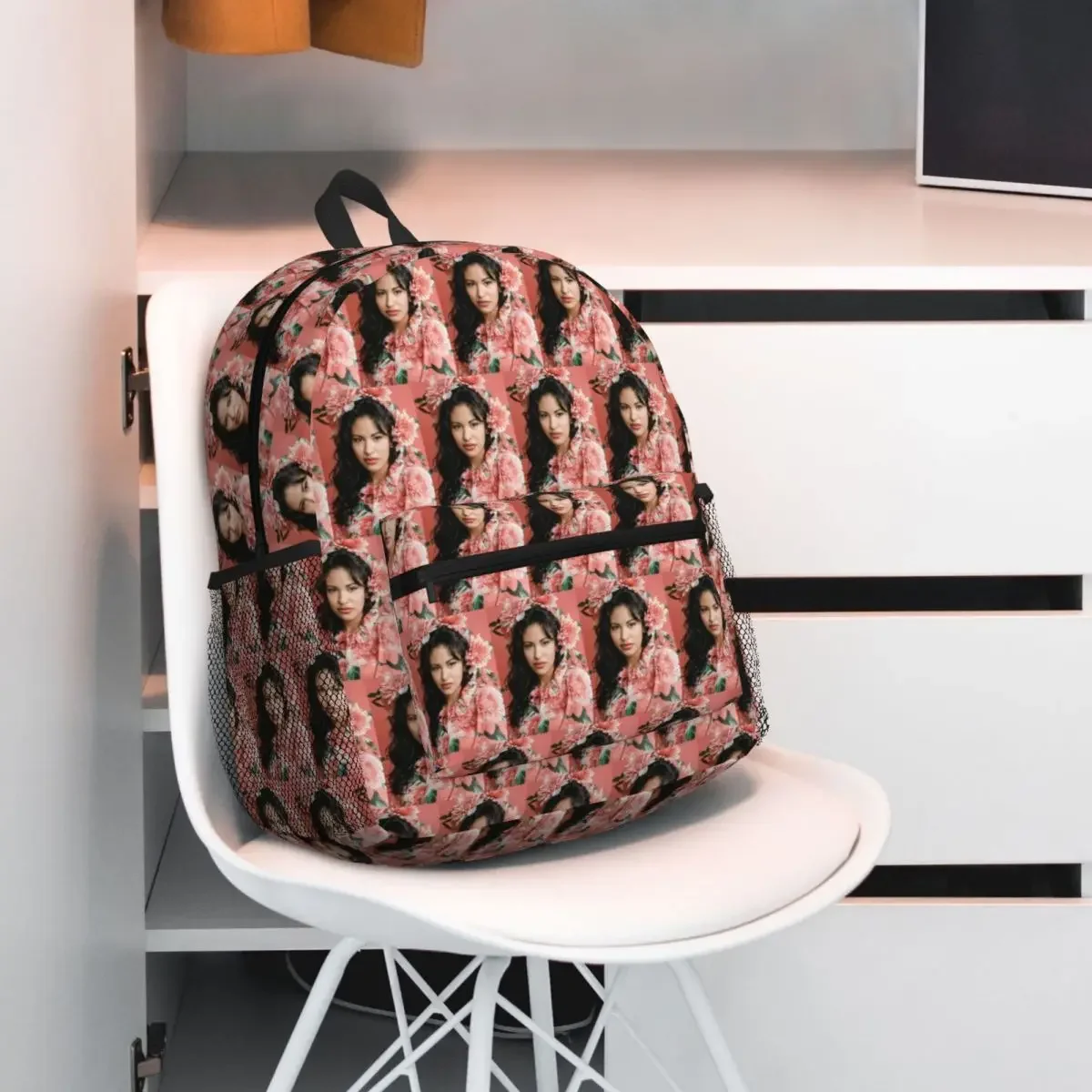 

Selena Quintanilla Sakura Student Backpack School Bag Hiking Travel Daypack for Boys Girls Fashion Bookbag Shoulder Bags