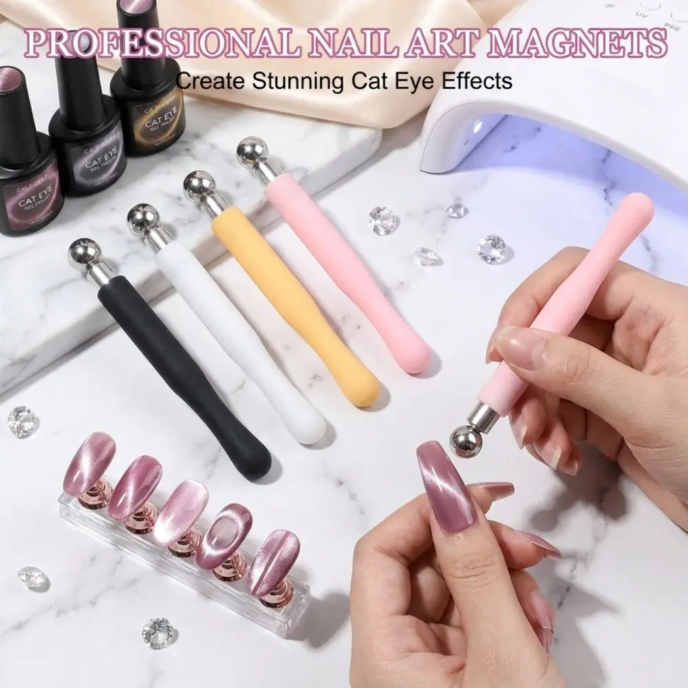 Spherical Magnet Cat Eye Nail Art Magnet Stick Round Bead Head Multifunctional False Nails Magnetic Rod Durable Lightweight
