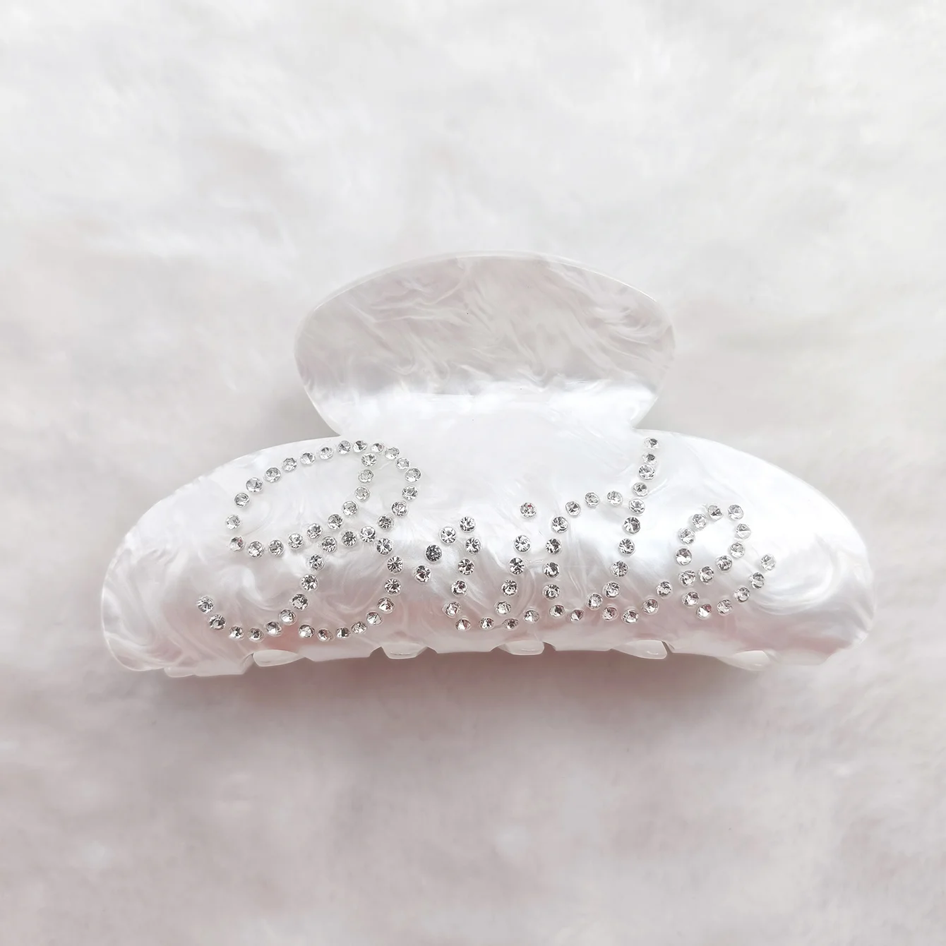 أنيقة التسلق حجر الراين العروس رسالة كبيرة خلات مشبك شعر مقاطع للنساء الأبيض الوردي تصفيف الشعر اكسسوارات هدية الزفاف