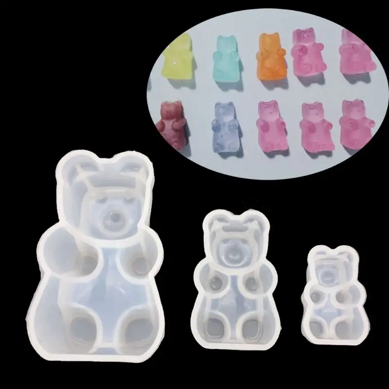 Gummy Bear Candy Silicone Mold Cake Chocolate Fondant Resin Pendant Jewelry DIY