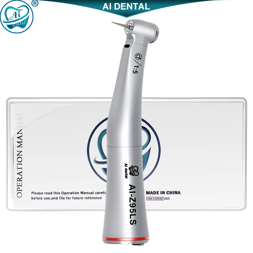 

AI-Z95LS Smallest Head 1:5 Increasing Speed Low Speed Contra Angle Electric Dental Handpiece For FG Burs (ø1.6) Dentist Tool