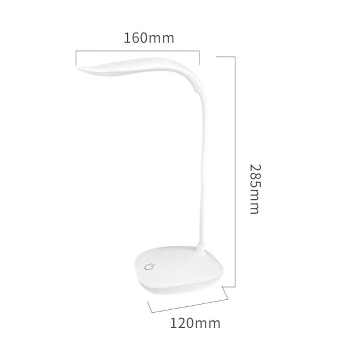 Table Lamp 3 Level Brightnes Desk Touch Control Rechargeable Dimmable Portable Led Study White Light Cordless Flexible Reading