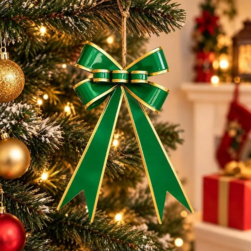Weihnachtsbaum-Eisen-Schleife zum Aufhängen, Ornament für Einzelhandelsfenster und Geschenkdisplays, 3 x – Detail 10