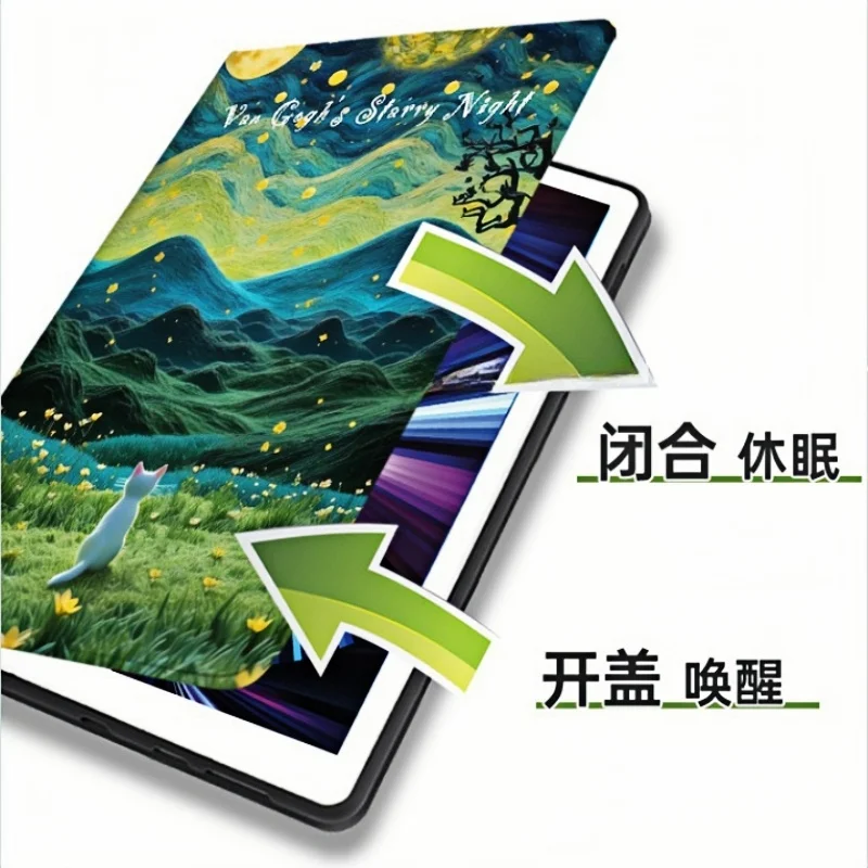 Funda For Redmi Pad SE 11 Case HD Cartoon-Print Book Flip Tablet Cases For Redmi Pad SE 8.7