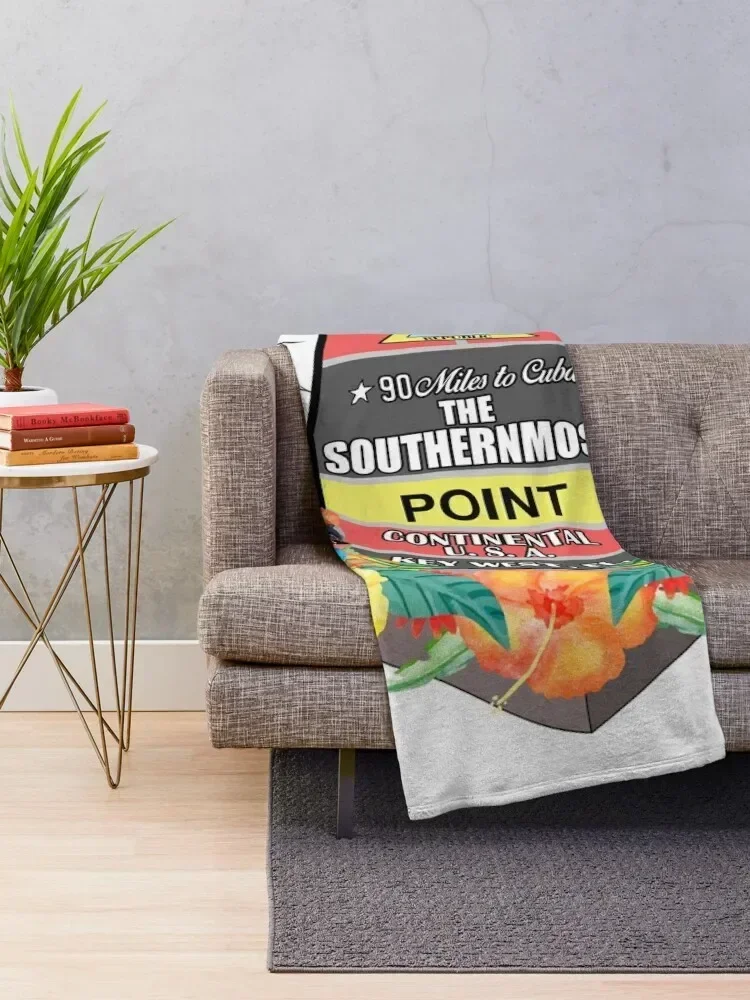 Southernmost Point Key West Throw Blanket Tourist cosplay anime Blankets For Sofas Blankets