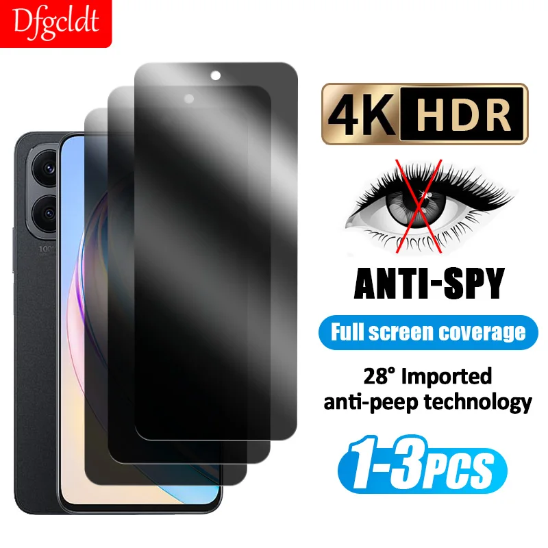 

1-3Pcs Anti Spy Tempered Glass For Honor X8a X7a X8 X7 X6 X30 X30i X40i X40 80 GT Play 7T 6T 30 20 Pro Privacy Protective Film