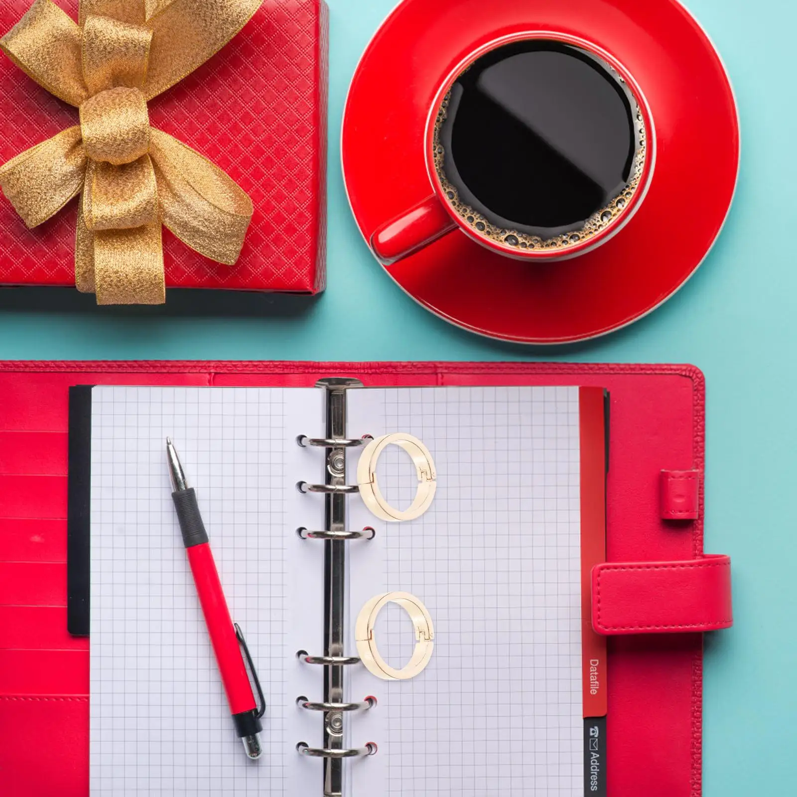 2 Pcs Calendar Binding Rings Small Notebook Clip Rings Large Loose Leaf Metal Binders For DIY Notebooks Documents