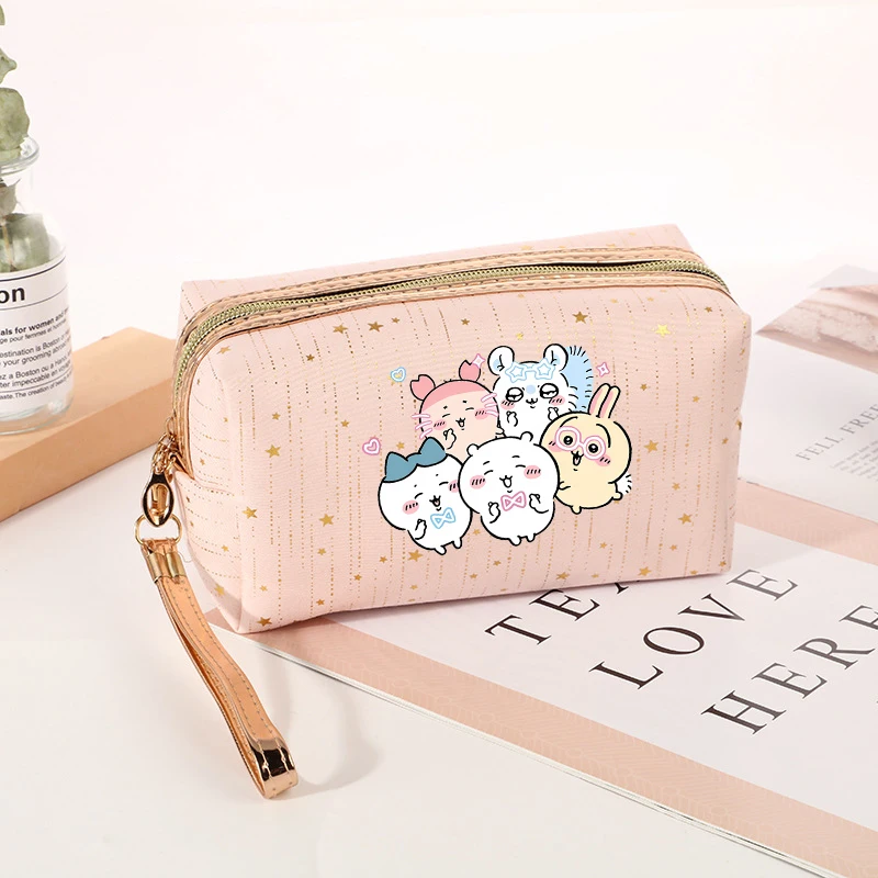 Bild 7: Neue Chiikawas Damen-Kosmetiktasche, niedliche Cartoon-Toilettentaschen, weibliche Kawaii-Reise-Aufbewahrungstasche, Mädchen-Reißverschluss-Waschtasche, Geschenk