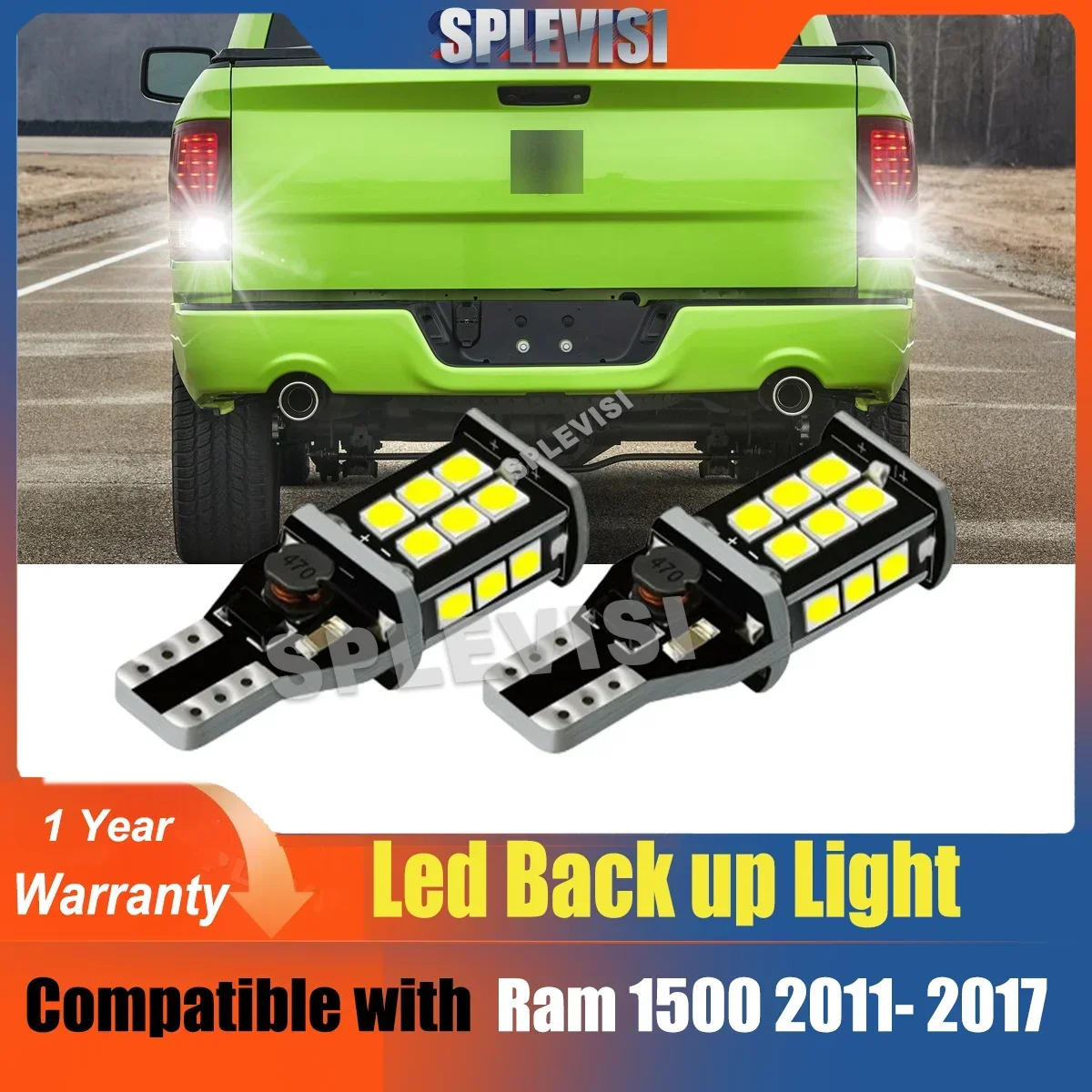 

New Arrival 2pcs T15 Car Brakeup Reverse Light 6000K White For RAM 1500 2500 3500 2011 2012 2013 2014 2015 2016 2017