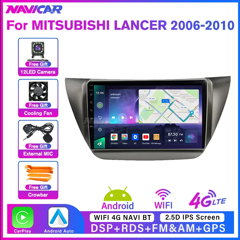 

Автомагнитола 2DIN, 8 ГБ + 128 Гб для MITSUBISHI LANCER IX 2006-2010, GPS-навигация, стереоприемник, автомобильный стереоприемник DSP IGO