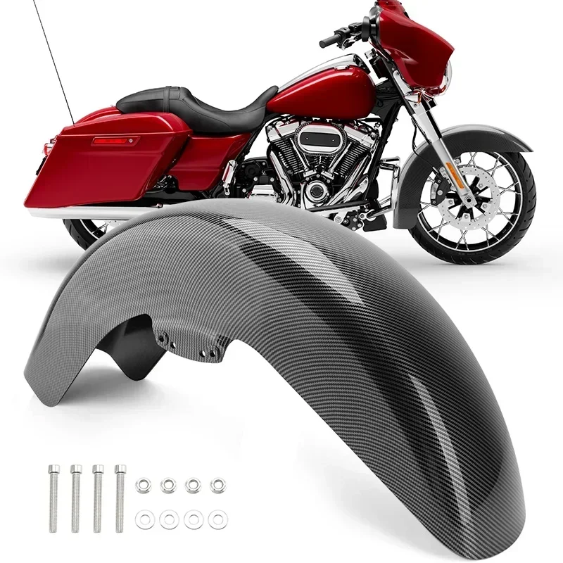 Motorcycle Black Front Mudguard Fender Cover Protector For Harley Touring Road King Electra Street Glide Ultra 2014-up