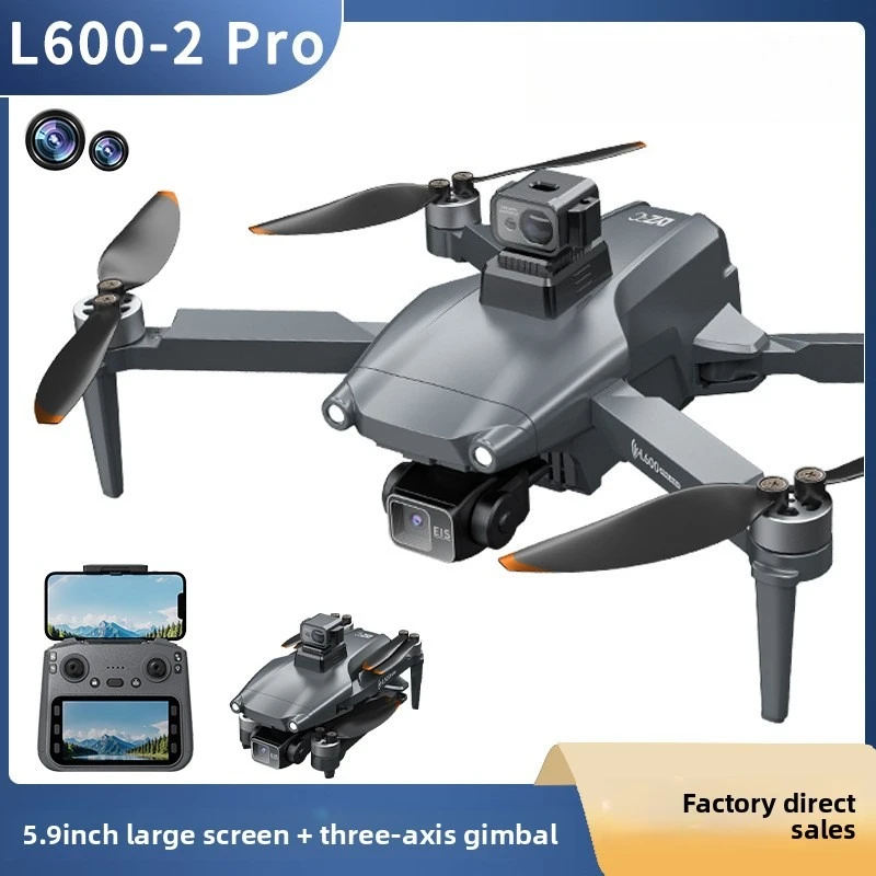 

Для L600-2 PRO MAX 4,5-дюймовый GPS-дрон с бесщеточным двигателем, складной, профессиональный, для аэрофотосъемки высокого разрешения, с большим цветным ЖК-экраном, три камеры.