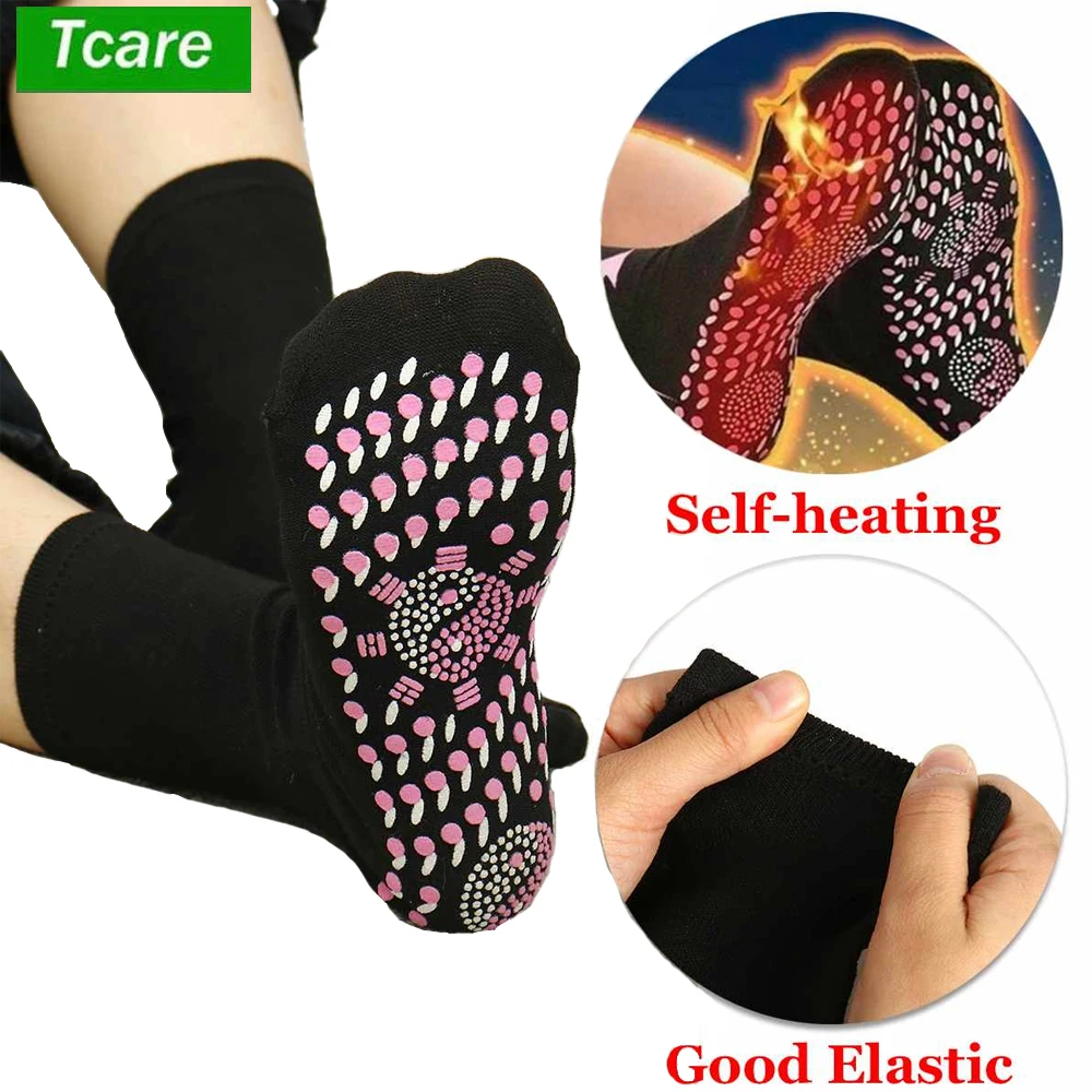 Tcare Self-heating Magnetic Socks Tour Outdoor Self Heated Socks Magnetic Therapy Comfortable Winter Warm Massage Socks Pression