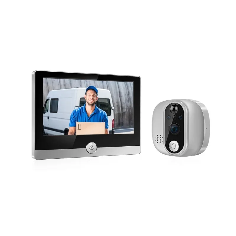 C85 1080P Smart Cat's Eye Doorbell 4.3-inch Support TUYA Wide Angle PIR with Night Vision Dingdong Photography Sound Recording