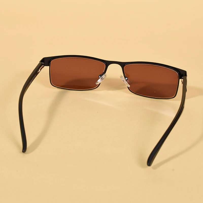 Metall Lesebrille Für Männer Braune Linsen Sonne Lesebrille Frauen Außerhalb Eeyewear Mit Power + 100 + 200 + 300 – Detail 6