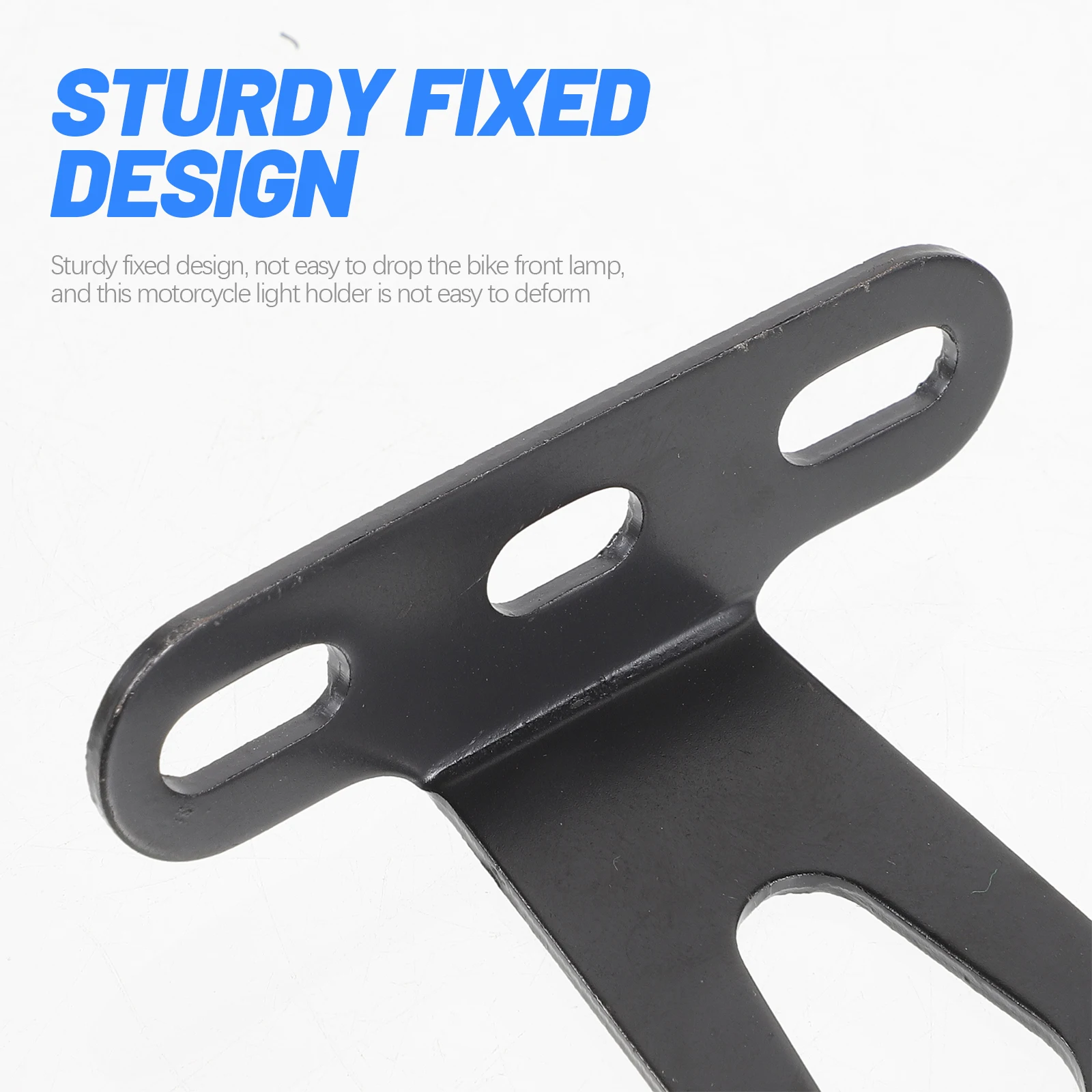 

Sturdy Front Steel Bicycle Holder Shockproof Lamp Holder Simple Rack Anti-Slip Fork Mount Durable Bike Light Stand Metal Light
