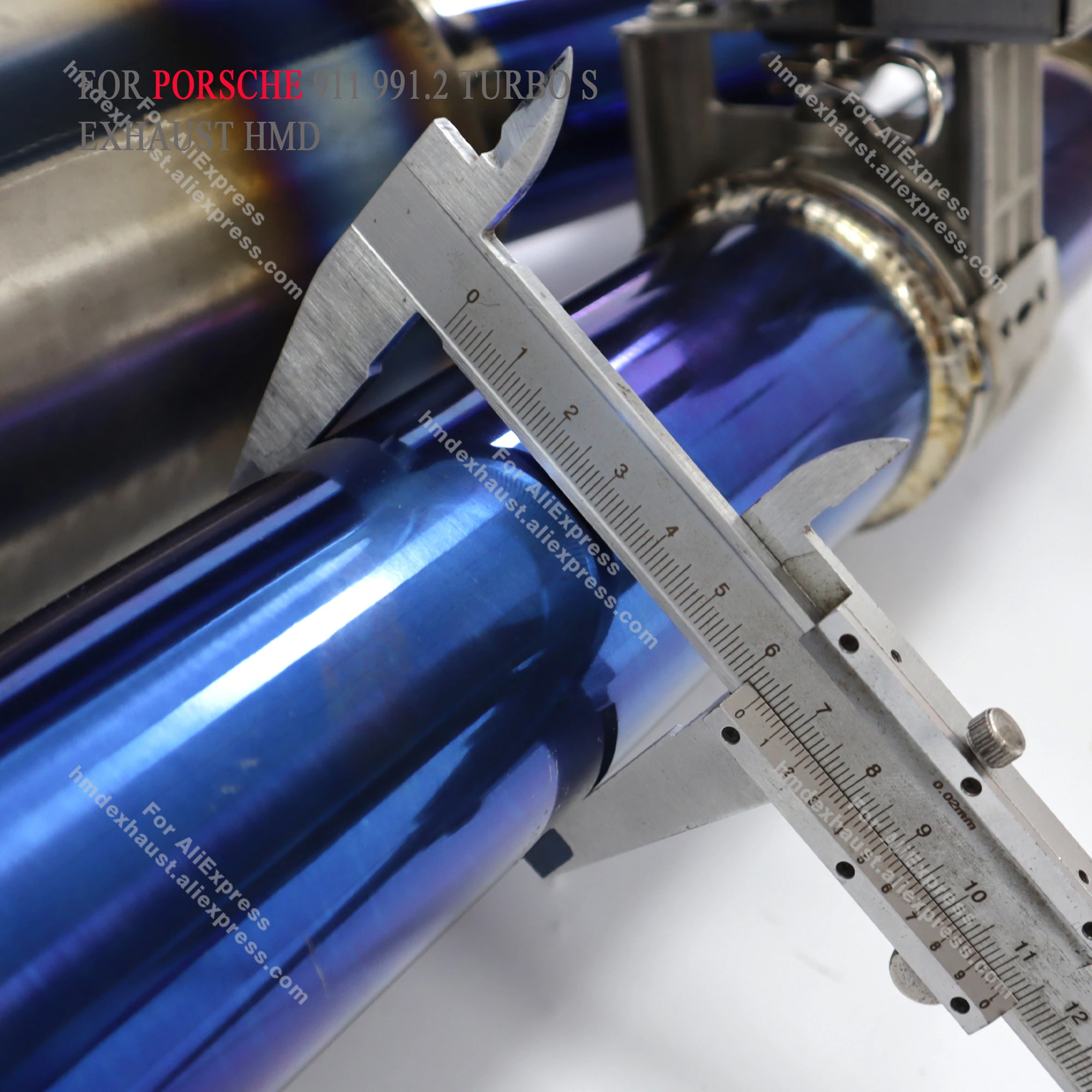 HMD Hot sale Titanium Alloy Performance Downpipe and Catback for Porsche 911 991.2 TURBO S 3.8T Muffler With Valve - Image 4