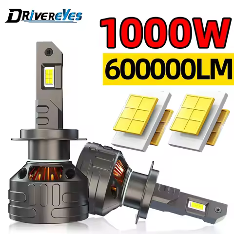 H7 H4 H11 LED K5C Canbus 600000LM 1000W Car Headlight Bulb 4300K 6500K H1 HB3 9005 H8 HB4 9006 H9 9012 HIR2 Fog Light Turbo Lamp