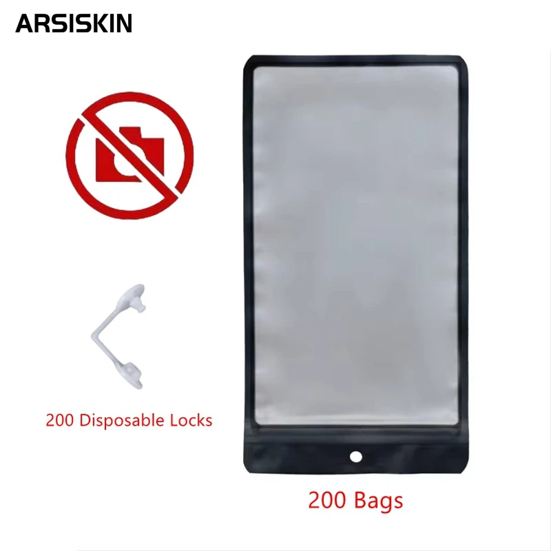 

200sets Disposable Anti-camera Phone Bag No Photography Allowed Bag Anti-photo Bag Privacy Bag For Wedding Events