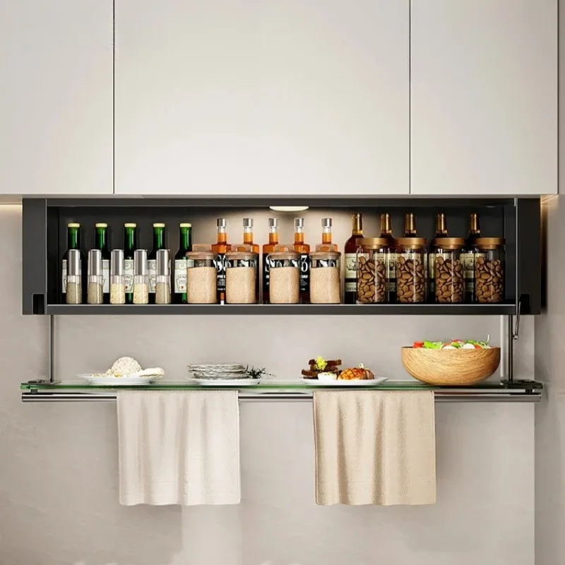 

‌Under Cabinet Spice Rack Organizer Wall-Mounted No Drill Pull-Out Shelves for Kitchen Storage Multi-Tier Hanging Basket &Holder