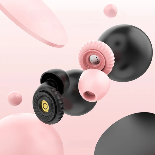 Imagen 2 del producto Tapones para los oídos con cancelación de ruido de silicona, tapones para los oídos reutilizables para ayuda al sueño, protectores auditivos insonorizados, equipo de protección auditiva para conciertos