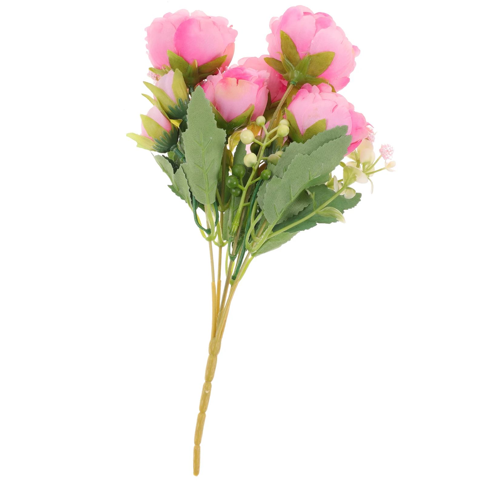 

Artificial Peonies Bouquet Silk Flowers Faux Rose Home Decor Indoor Photography Prop Lifelike No Color FadingFlower Arrangements