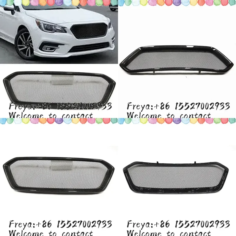 Racing Grill Carbon Fiber/Fiberglass Upper Bumper Hood Mesh Grid Front Grille For Outback Legacy Sport Wagon 2018-2019