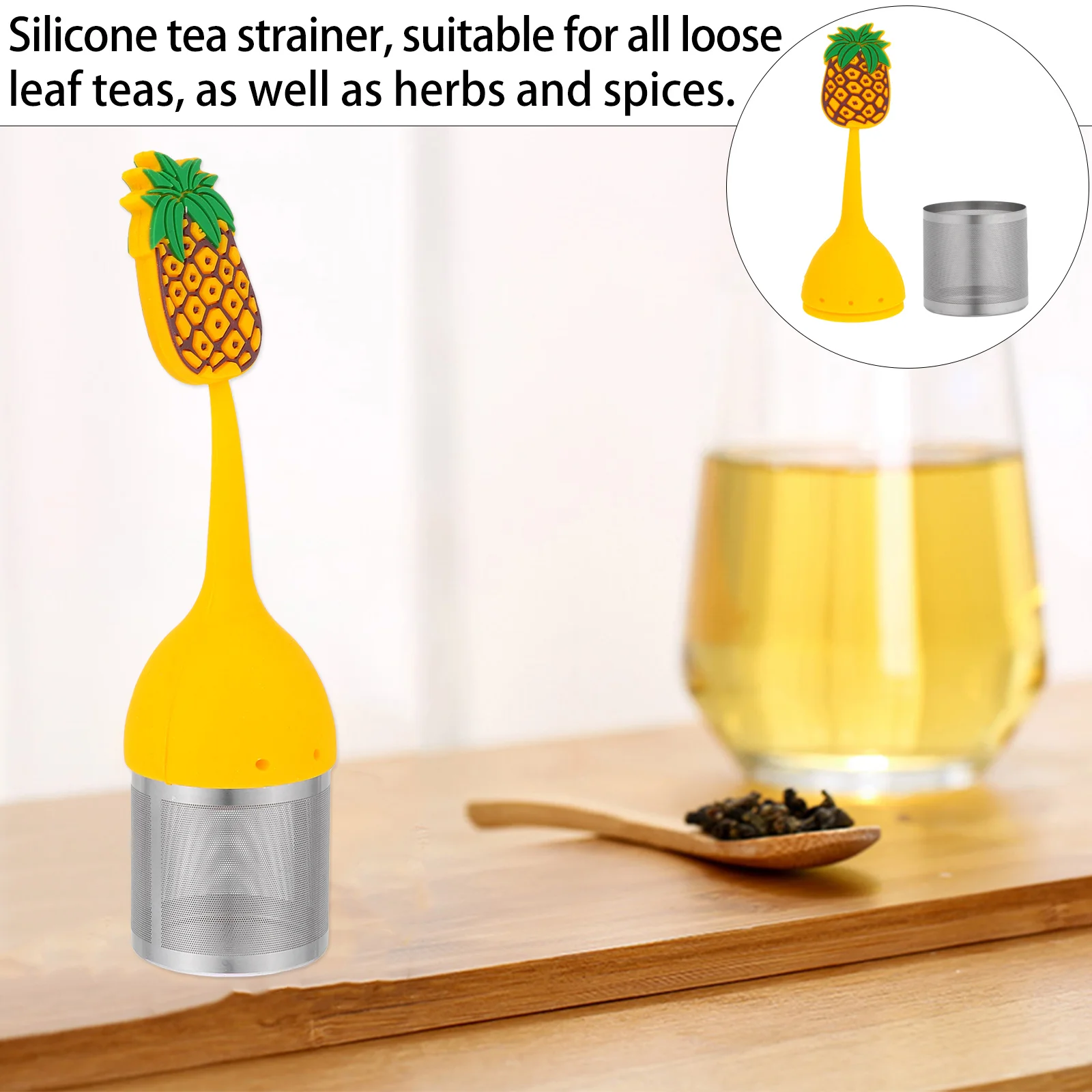 

Infuser Reusable Stainless Steel Strainer Tea Home Tea-Strainer Leaf Filter Home Kitchen Tea Accessories