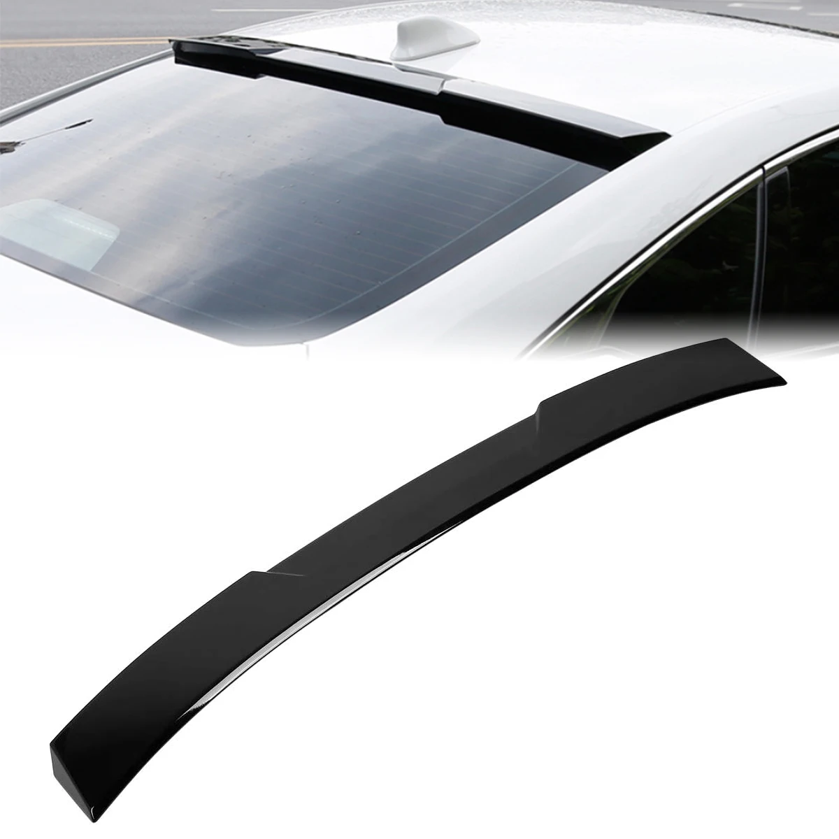 For Honda Accord Roof Spoiler 2018-2021 10th ABS Rear Window Top Wing Body Kit Car Accessories Black Carbon Fiber Look