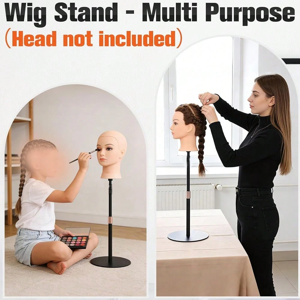 The new reinforced mannequin head frame, adjustable wig stand, and hair extension stand are suitable for barber shops, DIY Wig