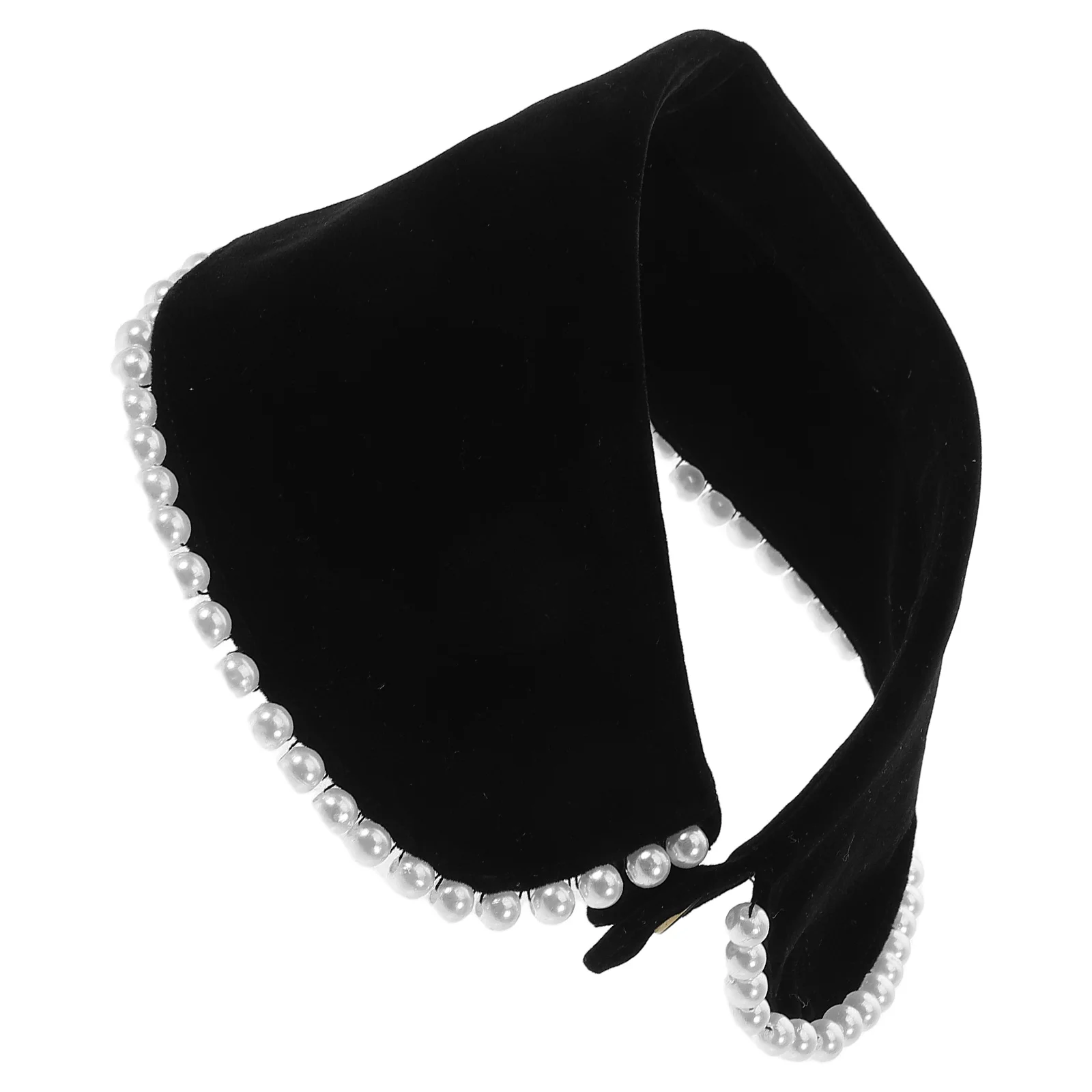 

1pcs Flocked Fake for Women Elegant Detachable Artificial Pearl Decorative Shirts Wedding Party Fashion Accessory Gift Fake