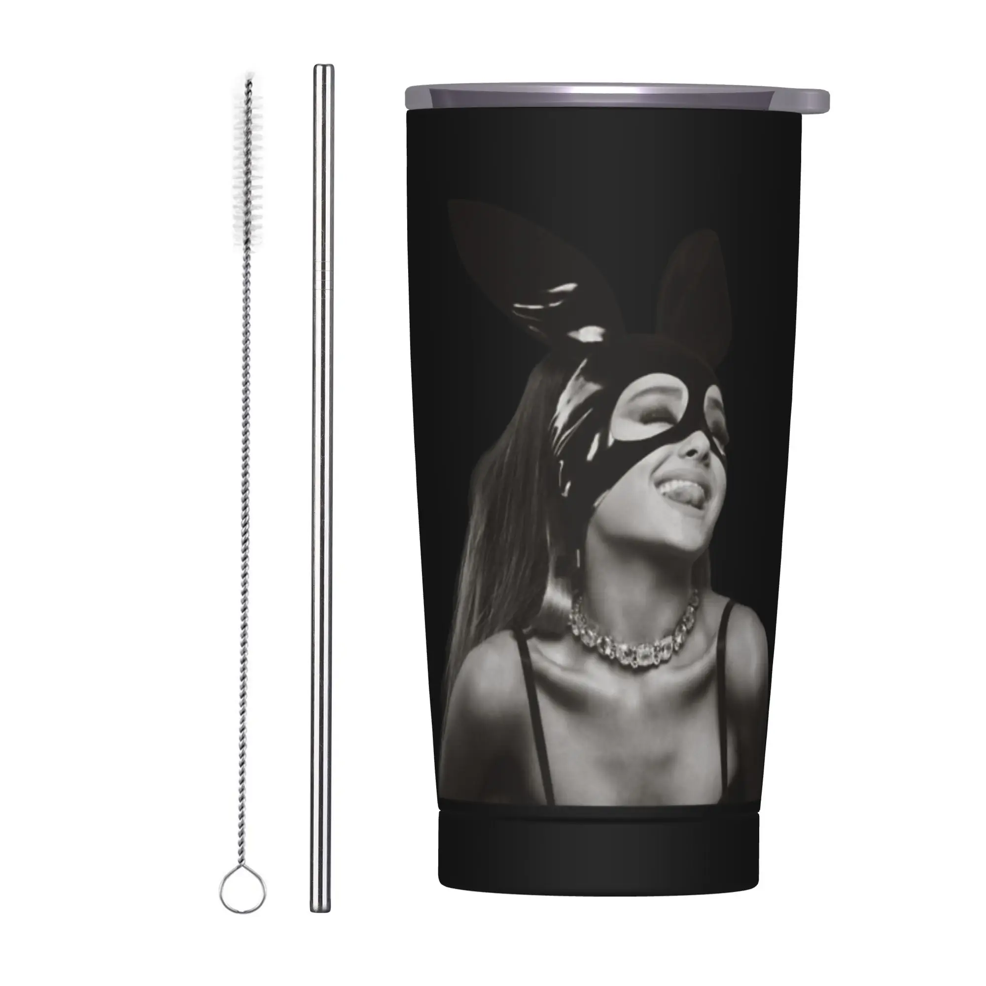 Stainless Steel Tumbler Dangerous Woman by Arianas Grandes Thermal Mug  Insulated Hot Drinks Mugs Cup Driving Water Bottle