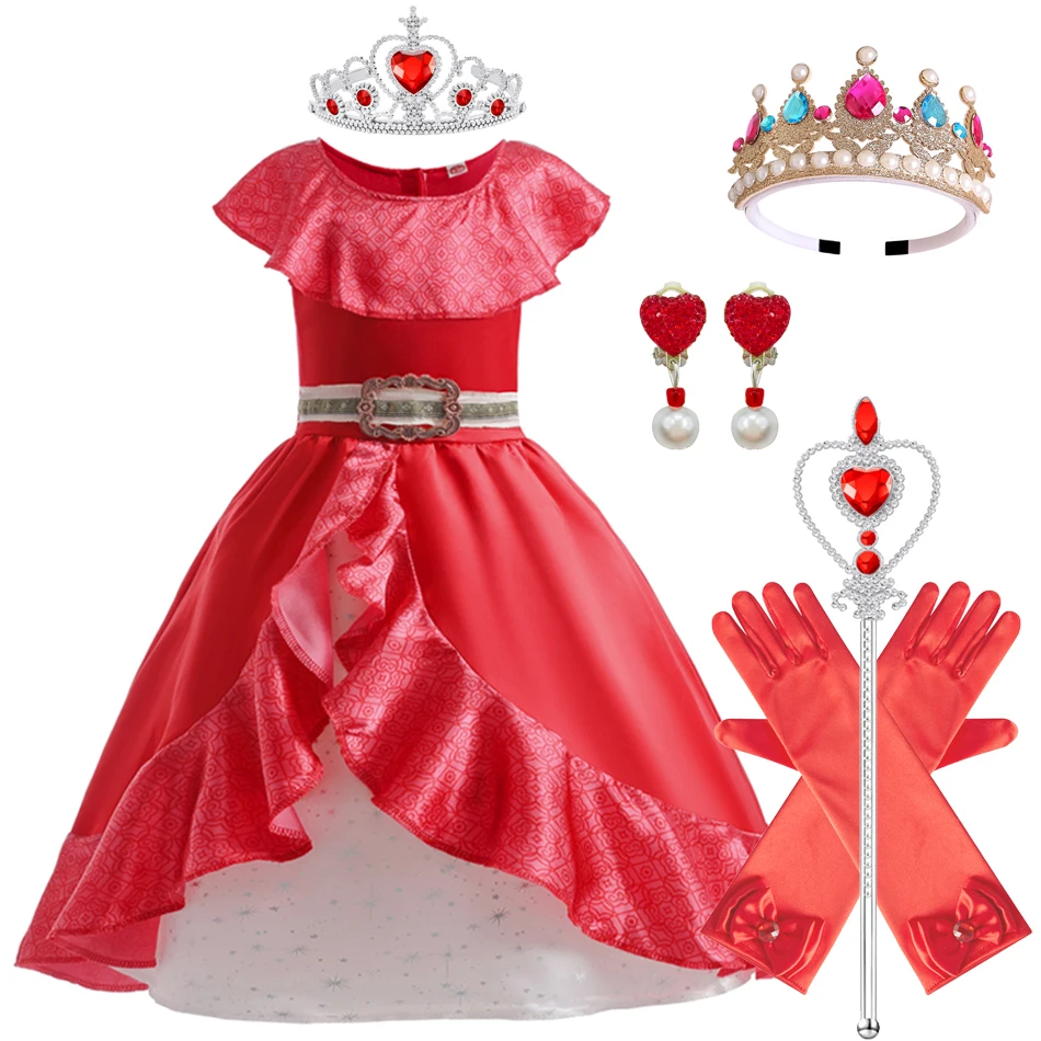 Kid Elena Cosplay Party Dress Halloween Children's Day Birthday Gift For Girls Hot Sale Christmas Carnival Fancy Costume 2-10Yrs