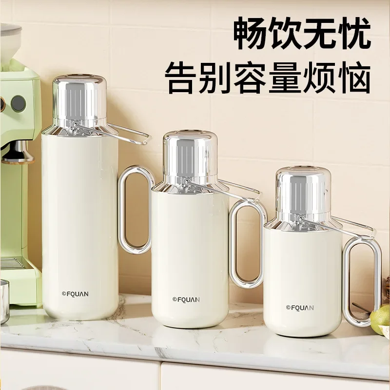 800/1000/1500ml Large Capacity Thermal Water Bottle with Bouncing Lid,Double-layer Stainless Steel Drinkware,Vacuum Thermos Cup