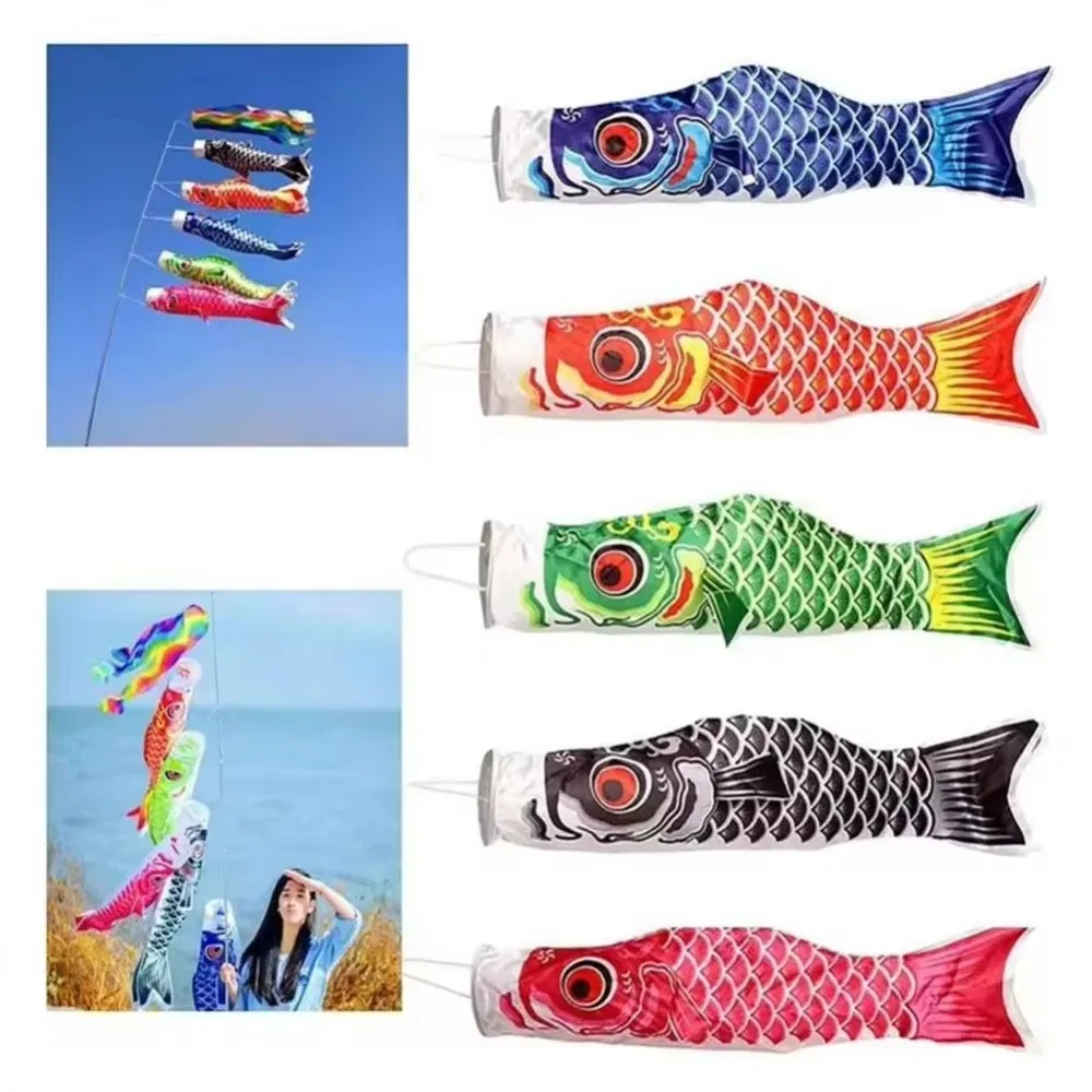 Nouveau Style japonais carpe drapeau Festival carpe carpe bannière carpe coupe-vent drapeau décoration de la maison léger carillons éoliens drapeau