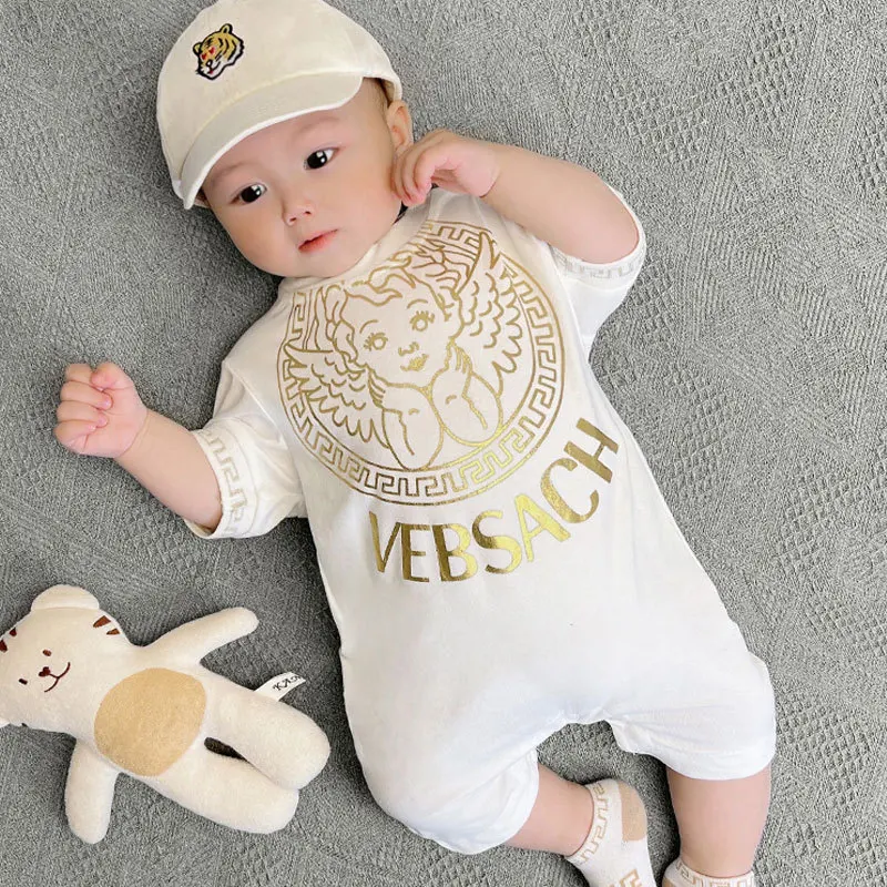 2024 Summer Romper Infant Toddler Bodysuits Baby Boys Girls Cotton One-Pieces Newborn Casual Soft Short Sleeve Romper Jumpsuit