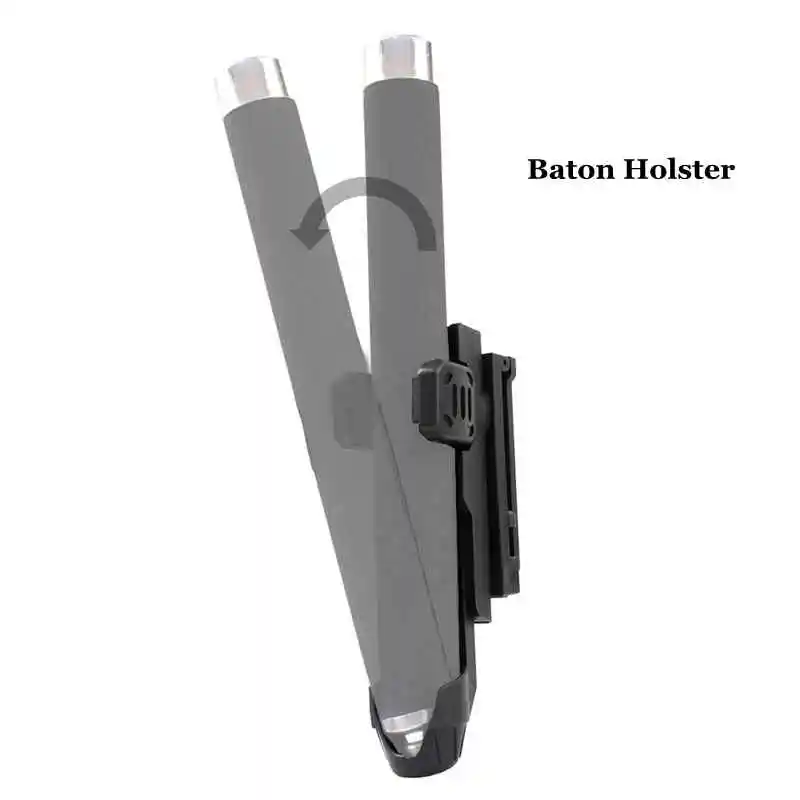 Tactical Baton Holder Pouch 360 Degree Rotating Baton Holster Anti-robbery Quick Release Locking  Military Police Baton Open Top