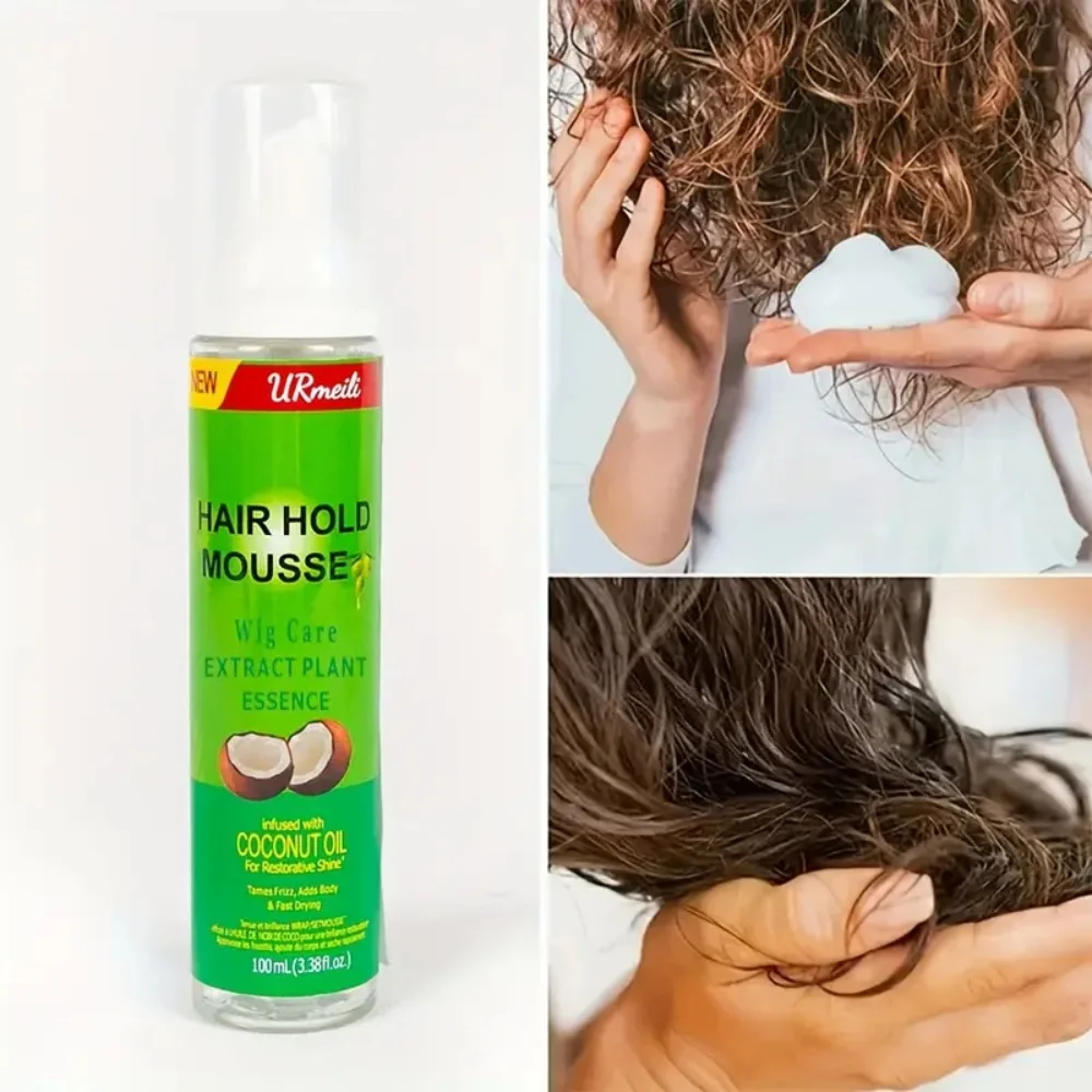 2025 Curly Hair Mousse For Wigs Strong Hold Olive Oil Hair Styling Mousse Anti-Frizz Hair Foam Mousse For Styling Hair Women Men image 5