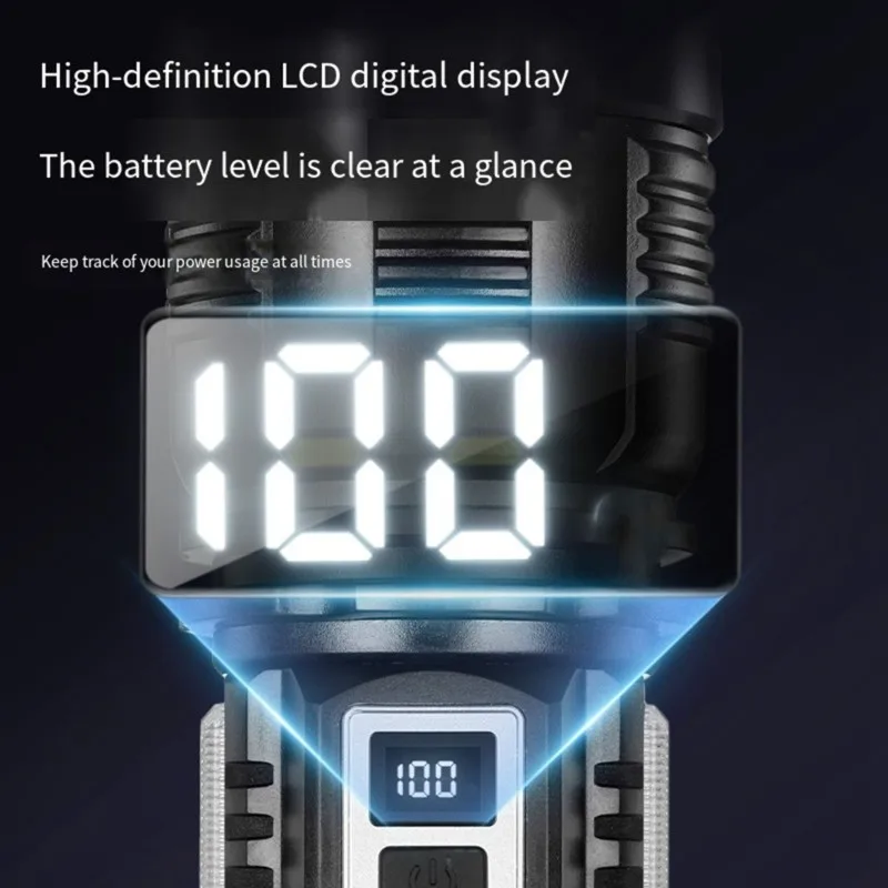 TFORU-Ultra-Bright COB LED Flashlight-Solar-Powered, Long-Lasting, Multi-Functional Work Light For Outdoor Activities