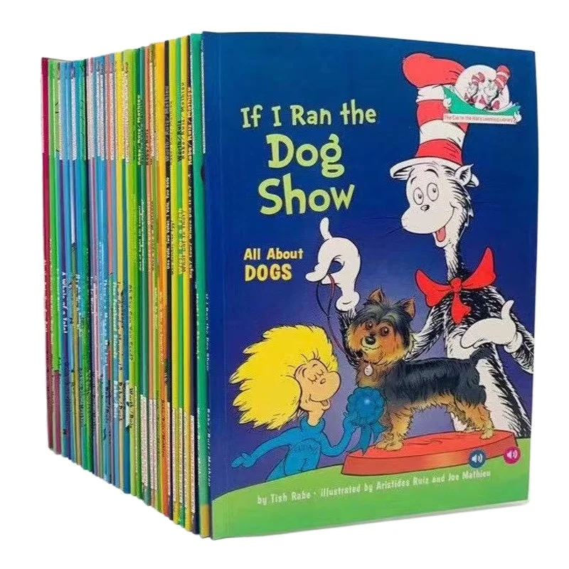 33 libros/juego de libros en inglés con imágenes para niños, serie Dr. Seuss, historia interesante, regalo de Festival para niños, libro de iluminación de juguete