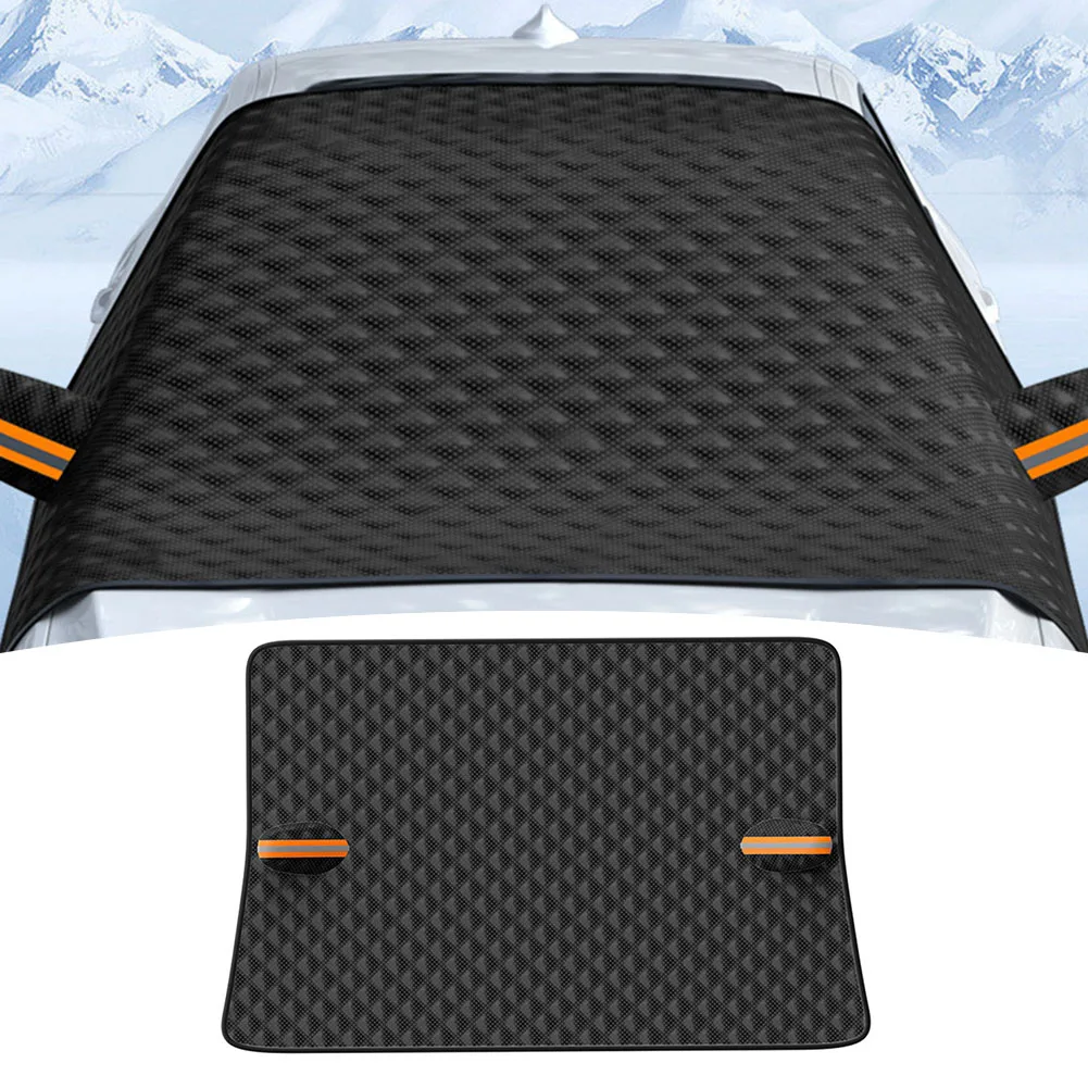 Portable Vehicle Windscreen Protector Efficiently Shields Against Cold Weather Effects while Being Space Saving in Storage