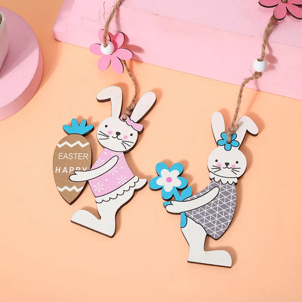 

3Pcs Easter Hanging Decoration Lightweight Portable Wooden Sign for Tree and Home Decor Easter Hanging Ornament