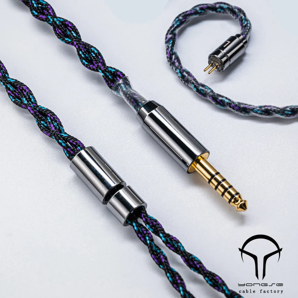 Yongse Alpine New Arrival High Purity 4 Strand 6N OOC Silver-plated Crystal Copper Earphones Upgrade Cable