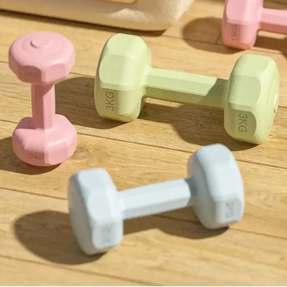 Alta qualidade 1kg conjunto de halteres de fitness à prova dwaterproof água pvc kettlebell anti-rolo antiderrapante pequeno haltere fitness feminino