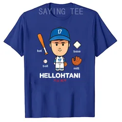 Shohei Ohtani Los Angeles Baseball HellOhtani MLBPA T-Shirt Cute Baseball Lover Graphic Tee Short Sleeve Top Lovely Novelty Gift