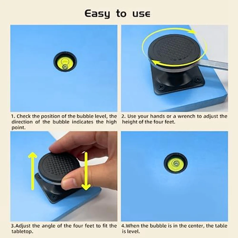 Leveling Board For Resin With Self Leveling Table Feet And Silicone Mats For Crafts