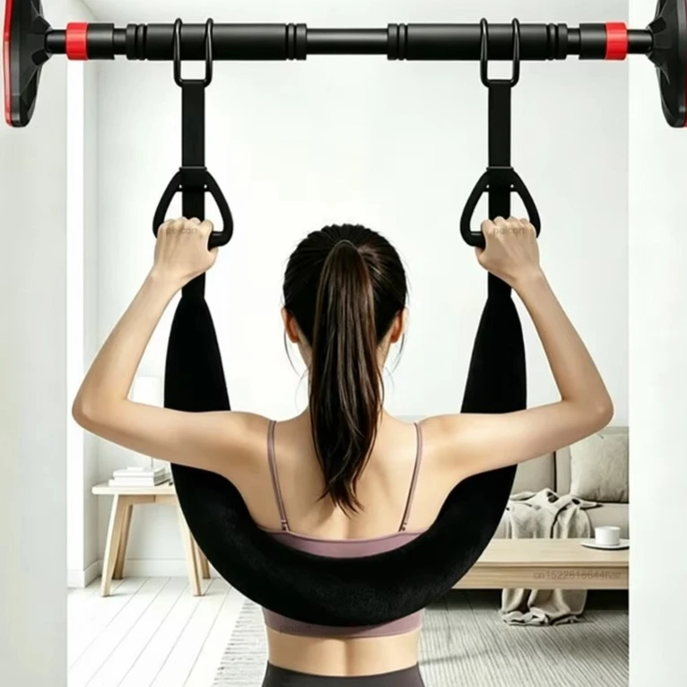Lumbar Traction Belt Hanging Cervical Traction Belt Waist Support Adjustable Spinal Back Stretching Device for Lower Back Pain
